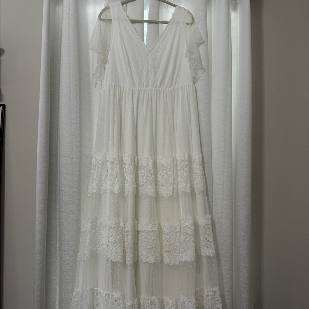 Torrid Ivory Lace Maxi Dress